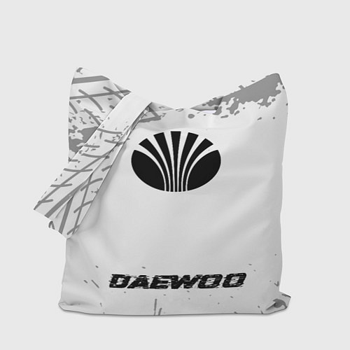 Сумка-шоппер Daewoo speed шины на светлом: символ, надпись / 3D-принт – фото 1