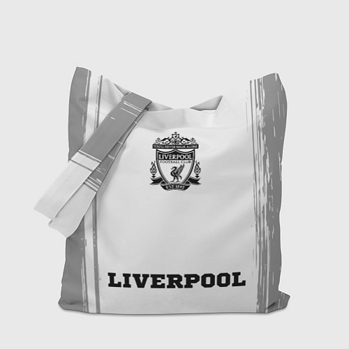 Сумка-шоппер Liverpool sport на светлом фоне: символ, надпись / 3D-принт – фото 1