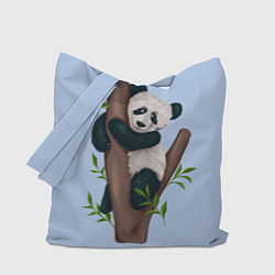 Сумка-шопер Забавная панда на дереве, цвет: 3D-принт