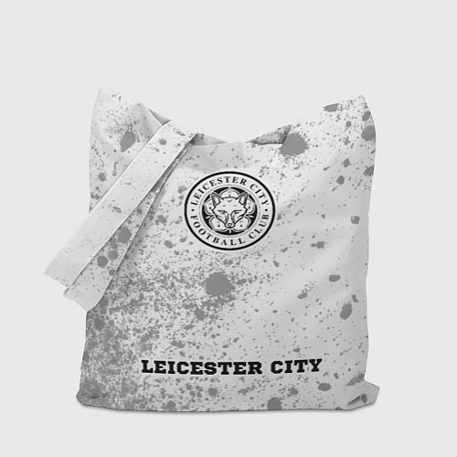 Сумка-шоппер Leicester City sport на светлом фоне: символ, надп / 3D-принт – фото 1