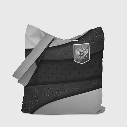 Сумка-шоппер Черно-белый герб России / 3D-принт – фото 1