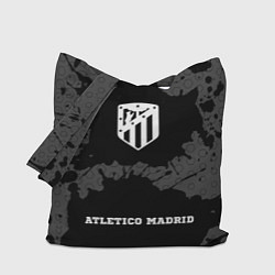 Сумка-шоппер Atletico Madrid sport на темном фоне: символ, надп