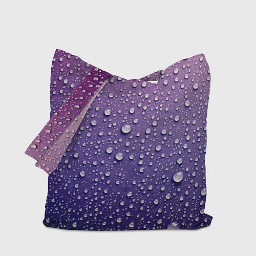 Сумка-шоппер Дождевые капли на стекле / 3D-принт – фото 1