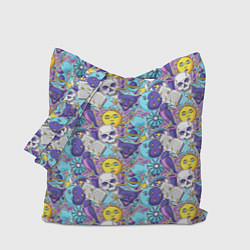 Сумка-шопер Череп и солнце, цвет: 3D-принт