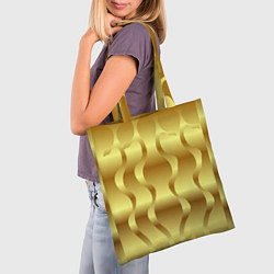 Сумка-шопер Золото абстрактная графика, цвет: 3D-принт — фото 2