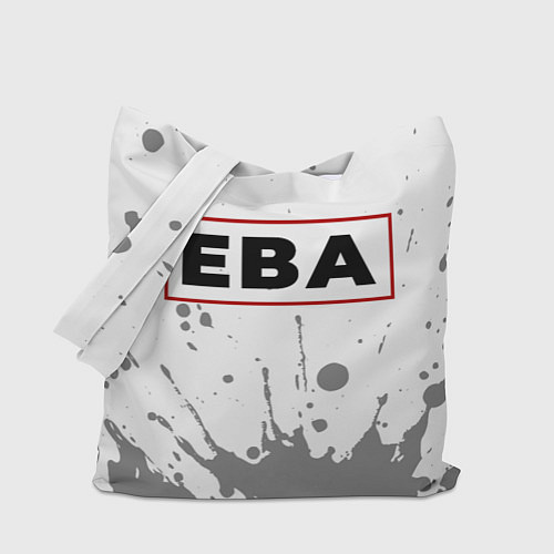 Сумка-шоппер Ева - в красной рамке на светлом / 3D-принт – фото 1