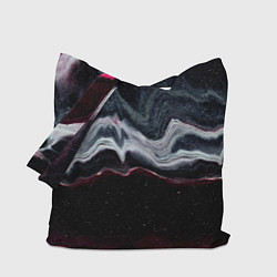 Сумка-шоппер Волнообразные следы белого и красного песка