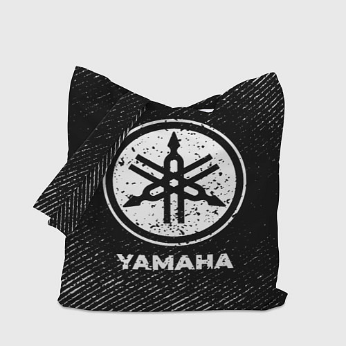 Сумка-шоппер Yamaha с потертостями на темном фоне / 3D-принт – фото 1