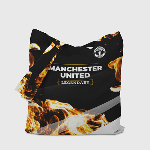 Сумка-шоппер Manchester United legendary sport fire / 3D-принт – фото 1