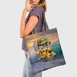 Сумка-шопер Принцесса Персик на корабле Боузера - Super Mario, цвет: 3D-принт — фото 2