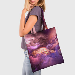 Сумка-шопер Необычное фиолетовое облако, цвет: 3D-принт — фото 2