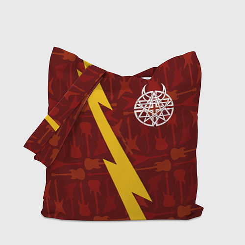 Сумка-шоппер Disturbed гитары и молния / 3D-принт – фото 1