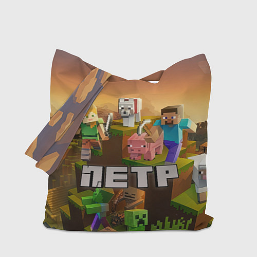 Сумка-шоппер Петр Minecraft / 3D-принт – фото 1