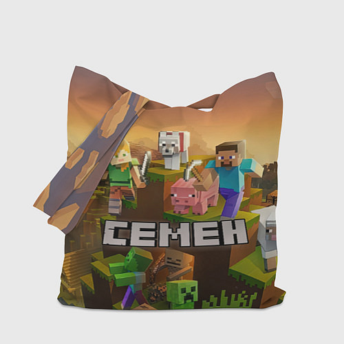 Сумка-шоппер Семен Minecraft / 3D-принт – фото 1