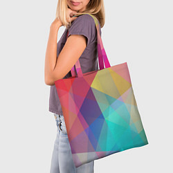 Сумка-шопер Нежный разноцветный фон, цвет: 3D-принт — фото 2