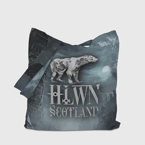 Сумка-шоппер Bear- zombie - halloween Scotland / 3D-принт – фото 1