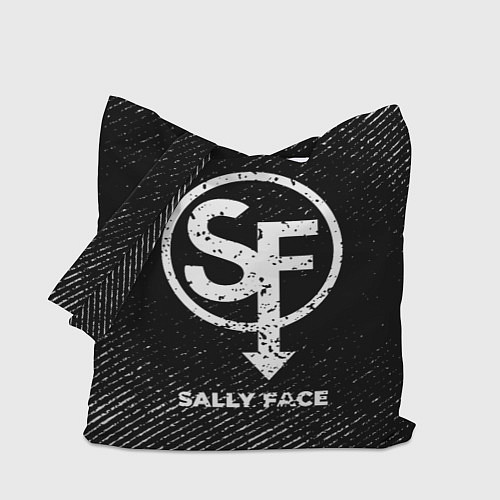 Сумка-шоппер Sally Face с потертостями на темном фоне / 3D-принт – фото 1