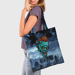 Сумка-шопер Ночной кошмар - Horror face, цвет: 3D-принт — фото 2