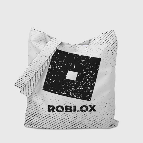 Сумка-шоппер Roblox с потертостями на светлом фоне / 3D-принт – фото 1
