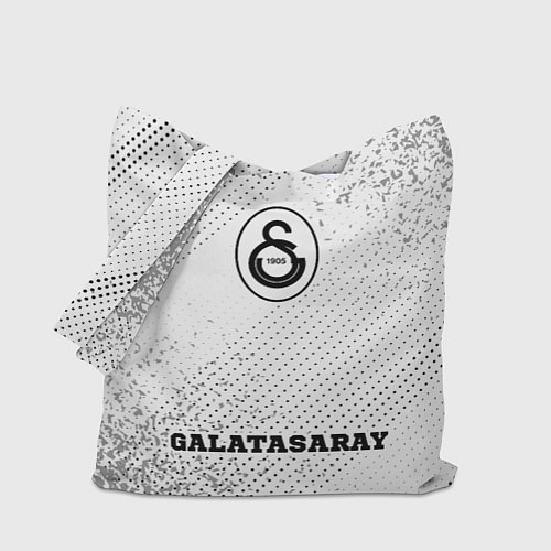 Сумка-шоппер Galatasaray sport на светлом фоне: символ, надпись / 3D-принт – фото 1