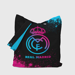 Сумка-шопер Real Madrid - neon gradient, цвет: 3D-принт