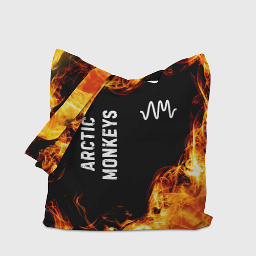 Сумка-шоппер Arctic Monkeys и пылающий огонь / 3D-принт – фото 1