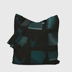Сумка-шоппер Геометрические тёмные кубы