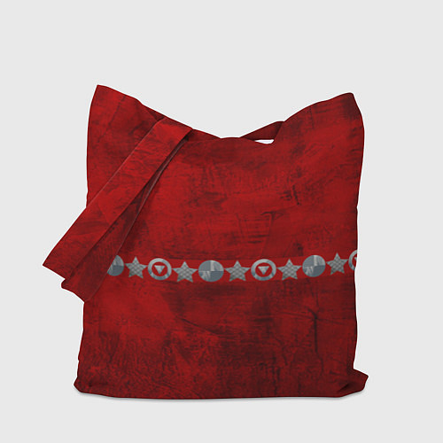 Сумка-шоппер Красный градиент / 3D-принт – фото 1