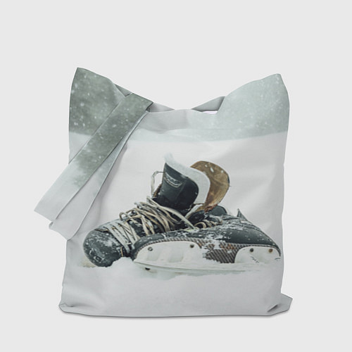 Сумка-шоппер Хоккейные коньки / 3D-принт – фото 1