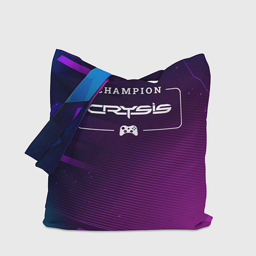 Сумка-шоппер Crysis gaming champion: рамка с лого и джойстиком / 3D-принт – фото 1