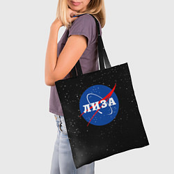 Сумка-шопер Лиза Наса космос, цвет: 3D-принт — фото 2