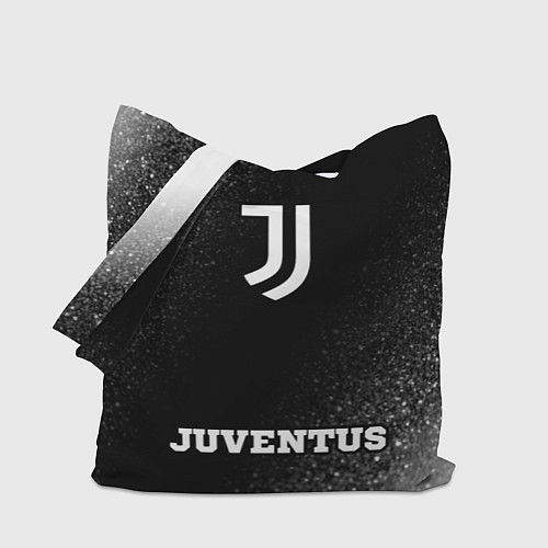 Сумка-шоппер Juventus sport на темном фоне: символ, надпись / 3D-принт – фото 1