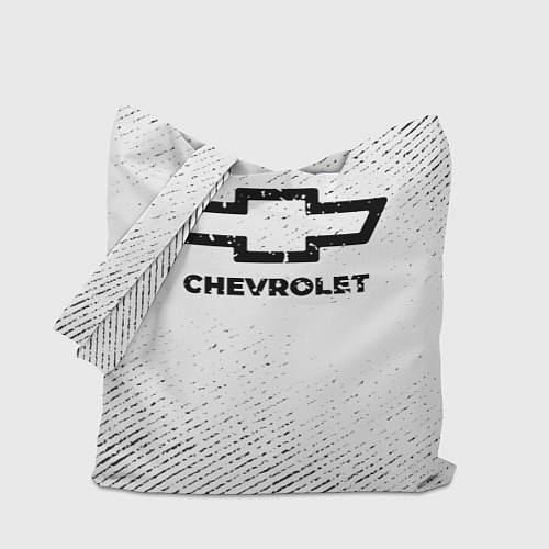 Сумка-шоппер Chevrolet с потертостями на светлом фоне / 3D-принт – фото 1