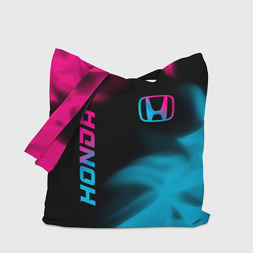 Сумка-шоппер Honda - neon gradient: надпись, символ / 3D-принт – фото 1