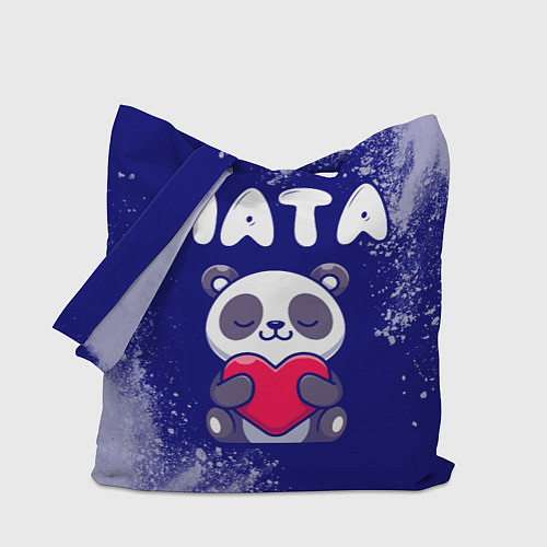Сумка-шоппер Ната панда с сердечком / 3D-принт – фото 1