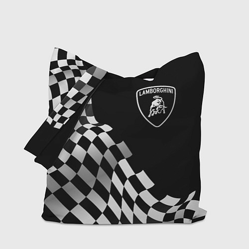 Сумка-шоппер Lamborghini racing flag / 3D-принт – фото 1