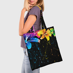 Сумка-шопер Цветные лилии, цвет: 3D-принт — фото 2