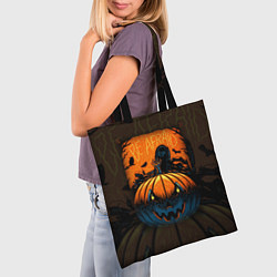 Сумка-шопер Scary Halloween Хэллоуин, цвет: 3D-принт — фото 2