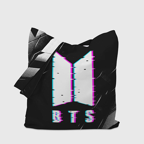 Сумка-шоппер BTS - Неоновый логотип / 3D-принт – фото 1