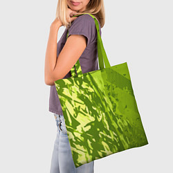 Сумка-шопер Зеленый абстрактный камуфляж, цвет: 3D-принт — фото 2