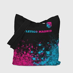 Сумка-шоппер Atletico Madrid - neon gradient: символ сверху