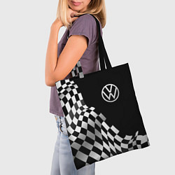 Сумка-шопер Volkswagen racing flag, цвет: 3D-принт — фото 2
