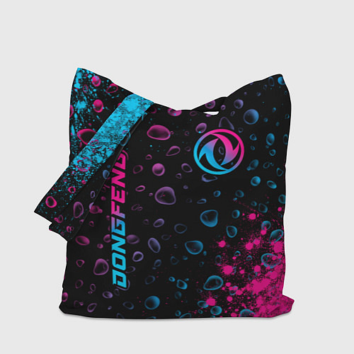 Сумка-шоппер Dongfeng - neon gradient: надпись, символ / 3D-принт – фото 1