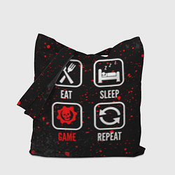 Сумка-шопер Eat, sleep, Gears of War, repeat, цвет: 3D-принт