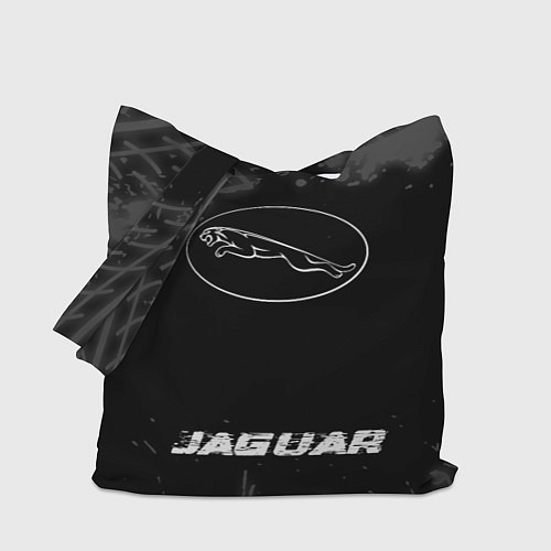 Сумка-шоппер Jaguar speed шины на темном: символ, надпись / 3D-принт – фото 1