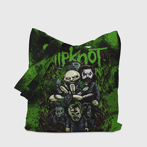 Сумка-шоппер Slipknot green art / 3D-принт – фото 1