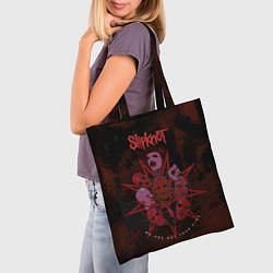 Сумка-шопер Slipknot red satan, цвет: 3D-принт — фото 2