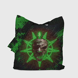 Сумка-шопер Slipknot green star, цвет: 3D-принт