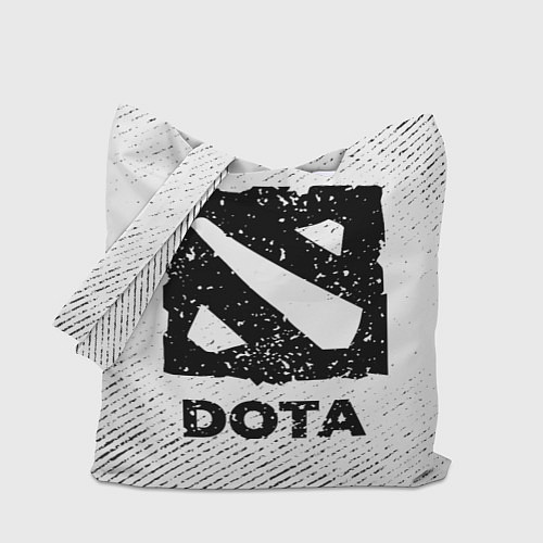 Сумка-шоппер Dota с потертостями на светлом фоне / 3D-принт – фото 1