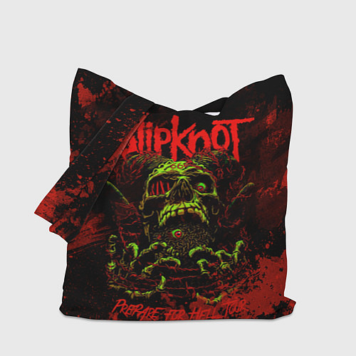Сумка-шоппер Slipknot череп / 3D-принт – фото 1